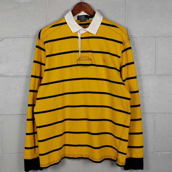 Polo Ralph Lauren Long sleeve striped polo shirt size large - Picture 1 of 16